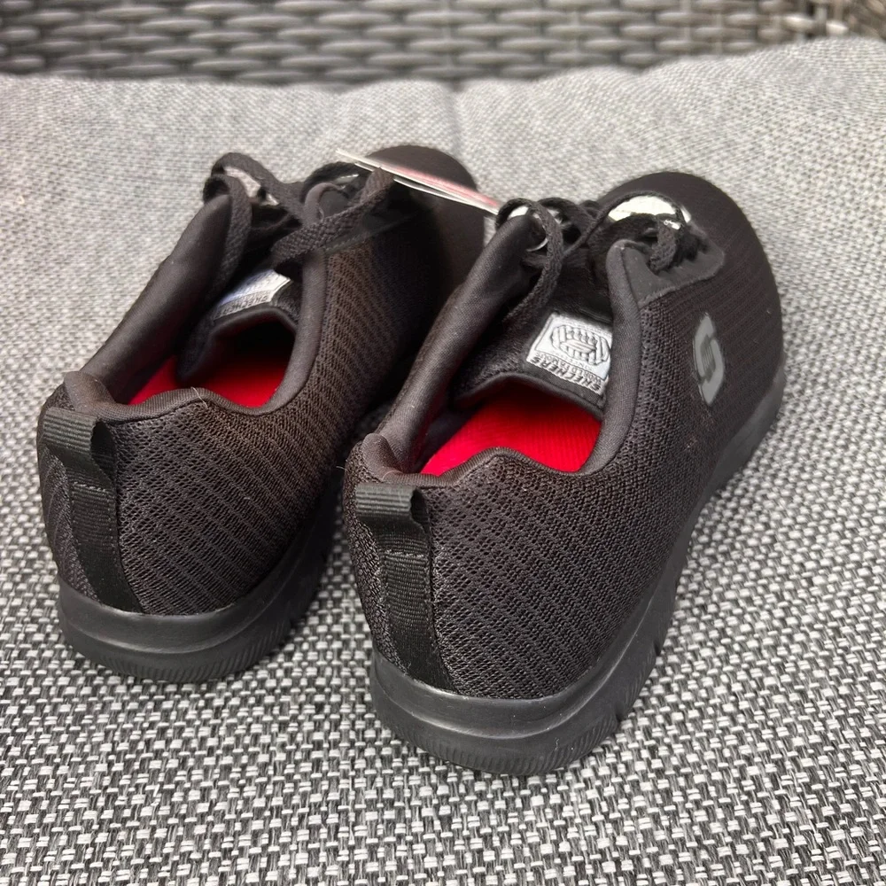 Work Relaxed Sketchers Ghenter SR 772 Black Non Slip Sneaker Womens 9 W Wide 39 - Picture 10 of 14